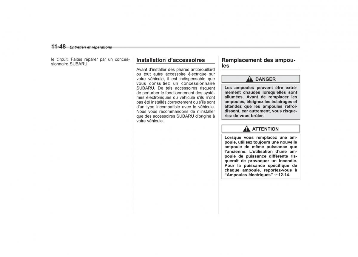 Subaru Outback Legacy IV 4 manuel du proprietaire / page 450