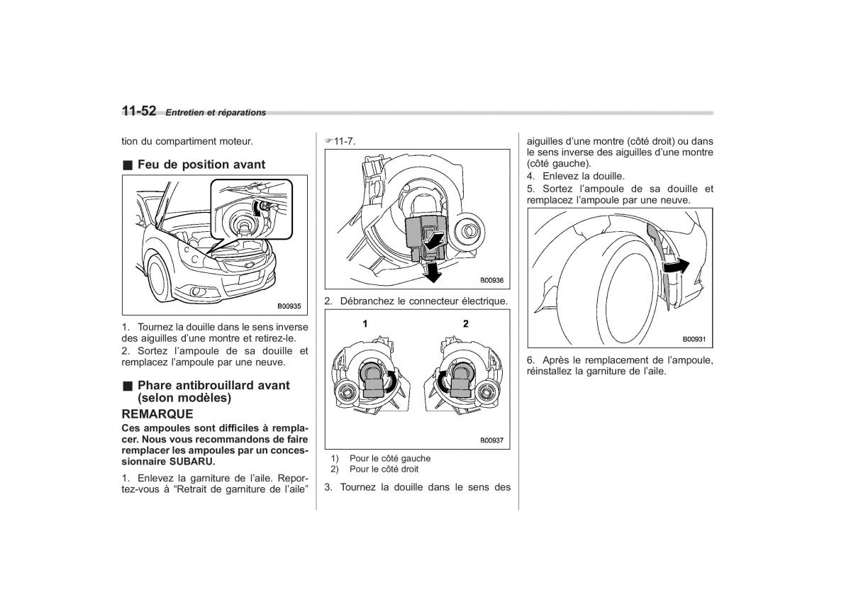 Subaru Outback Legacy IV 4 manuel du proprietaire / page 454