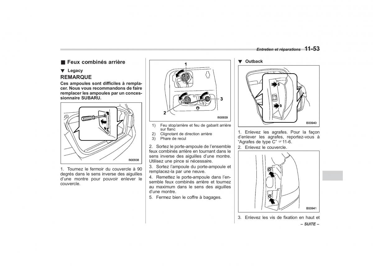 Subaru Outback Legacy IV 4 manuel du proprietaire / page 455