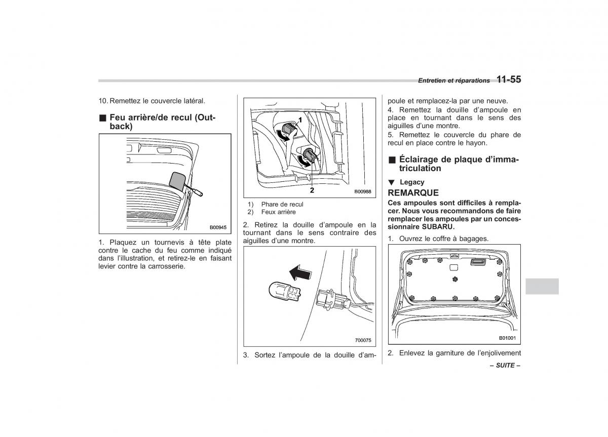 Subaru Outback Legacy IV 4 manuel du proprietaire / page 457