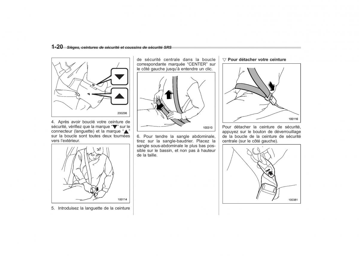 Subaru Outback Legacy IV 4 manuel du proprietaire / page 47