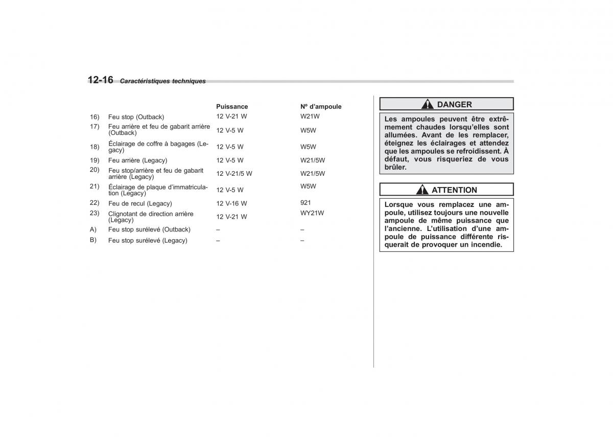 Subaru Outback Legacy IV 4 manuel du proprietaire / page 477