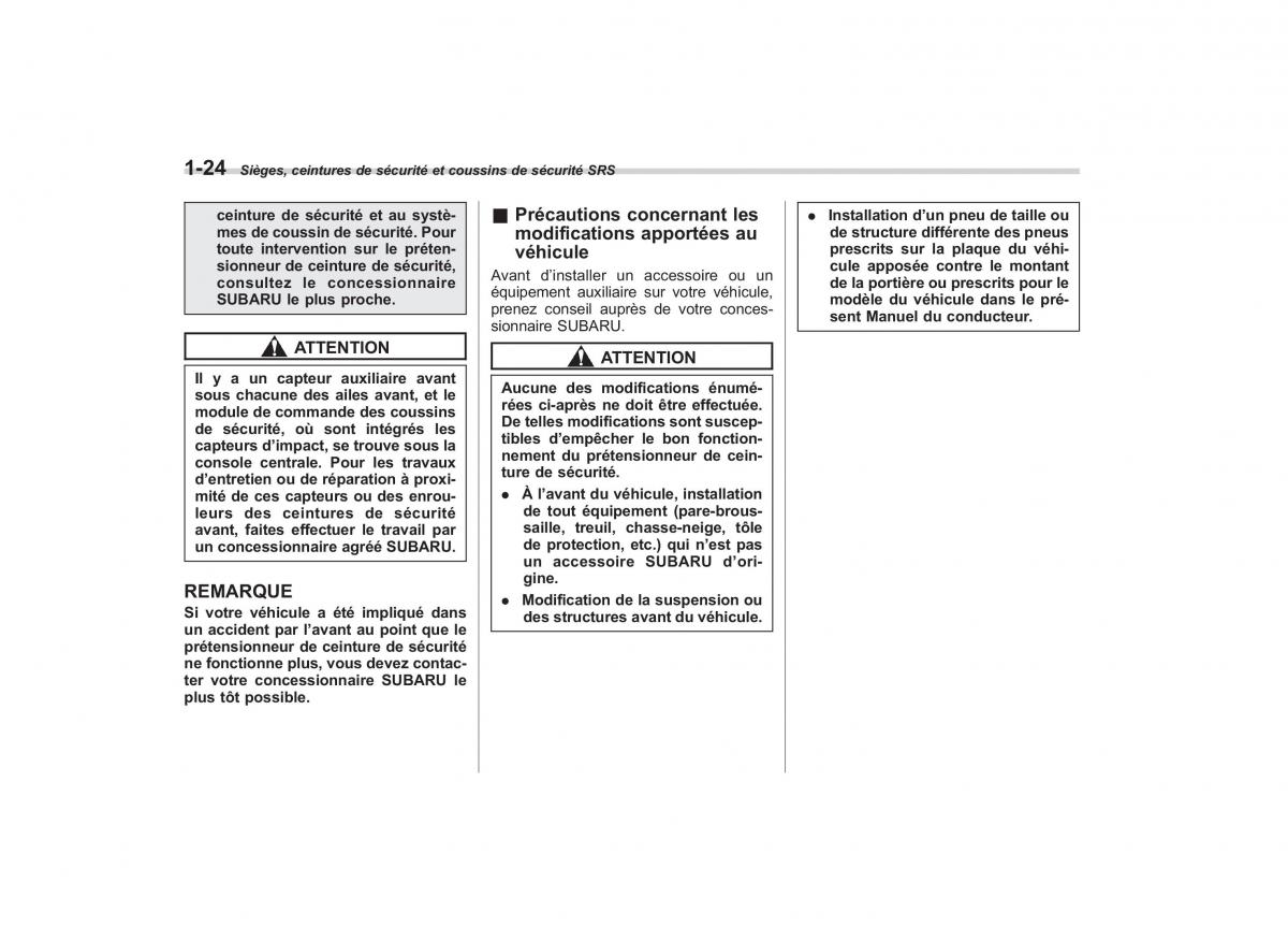 Subaru Outback Legacy IV 4 manuel du proprietaire / page 51