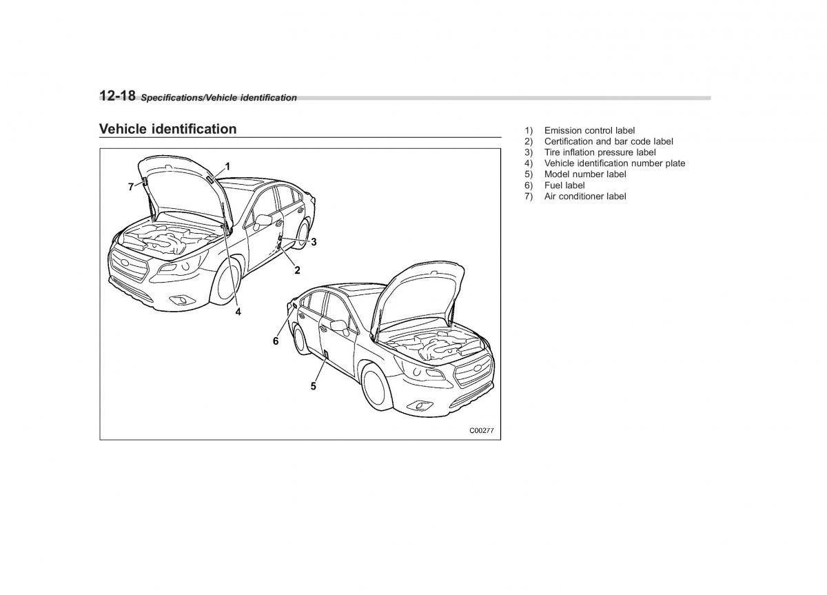 Subaru Outback Legacy V 5 owners manual / page 551