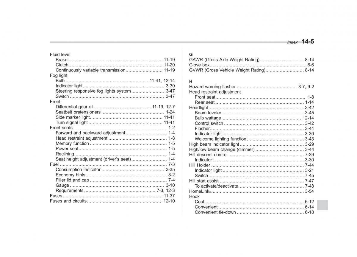 Subaru Outback Legacy V 5 owners manual / page 572