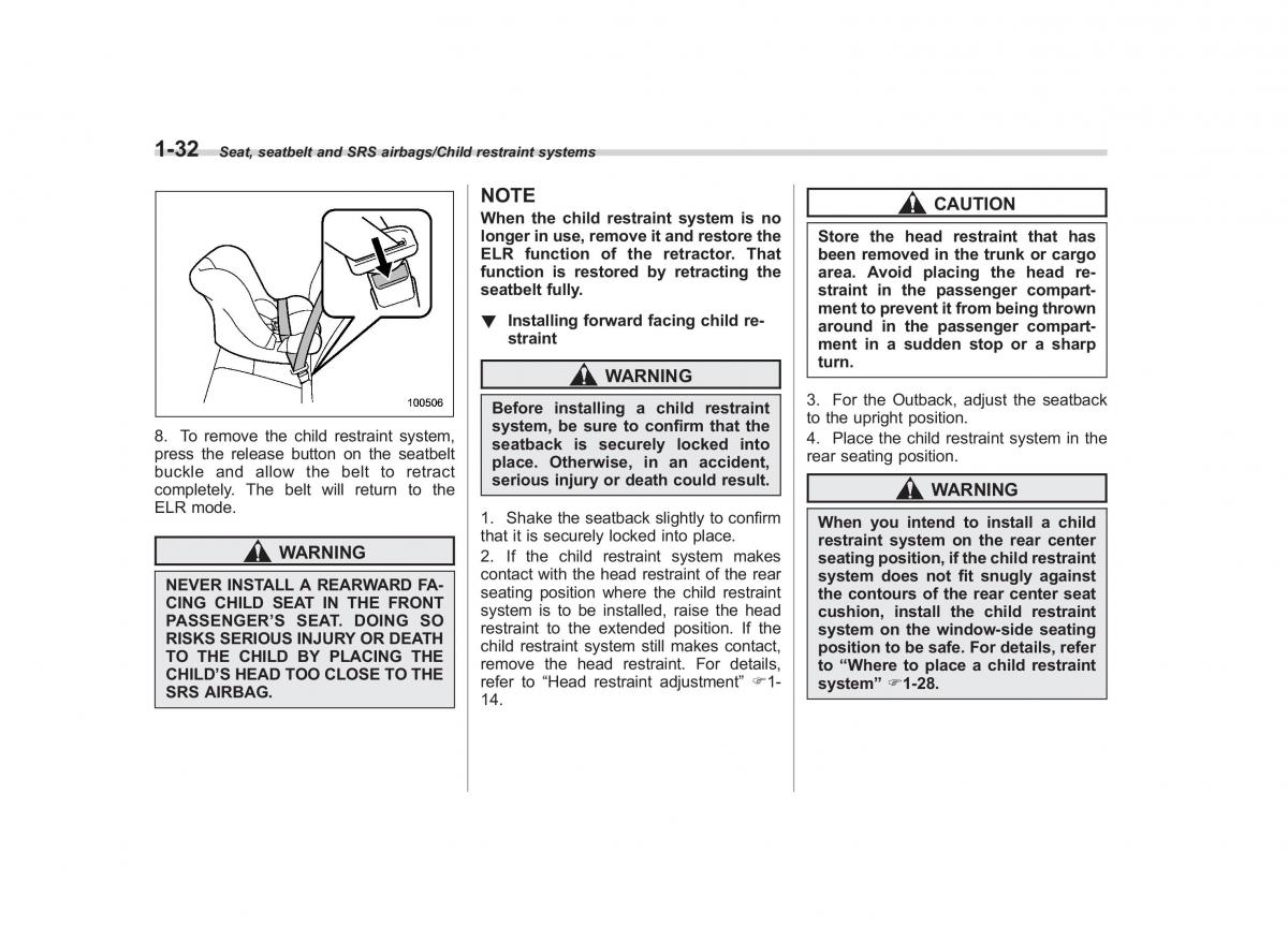 Subaru Outback Legacy V 5 owners manual / page 59