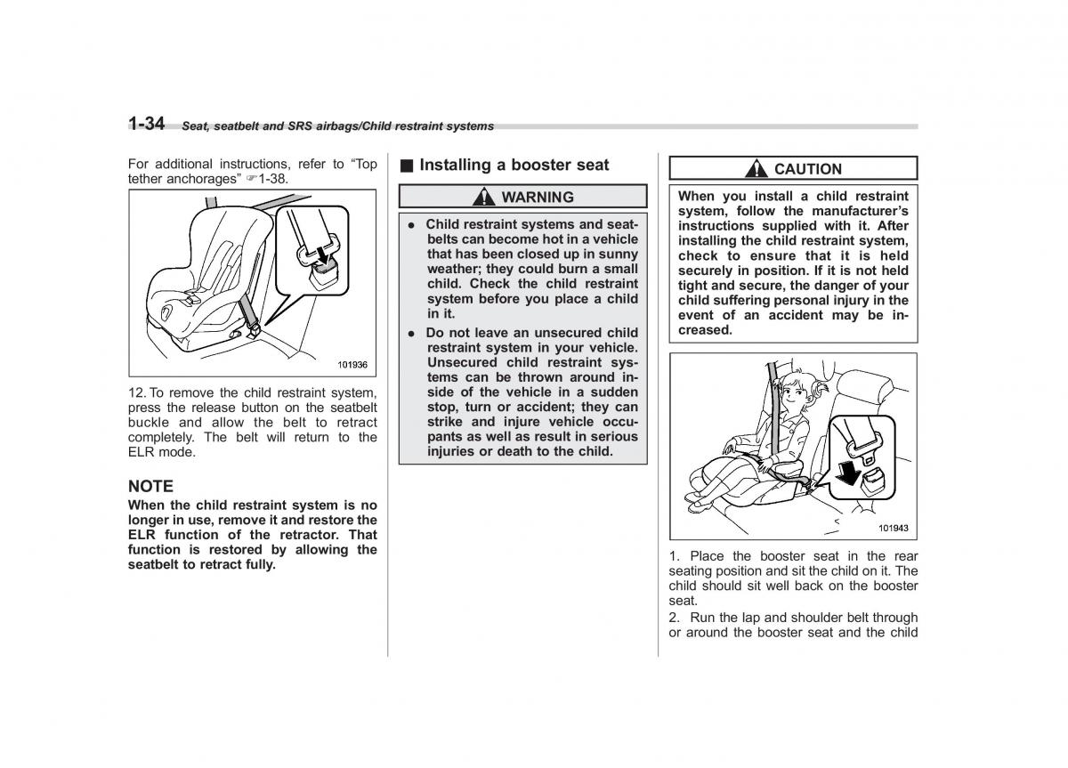 Subaru Outback Legacy V 5 owners manual / page 61