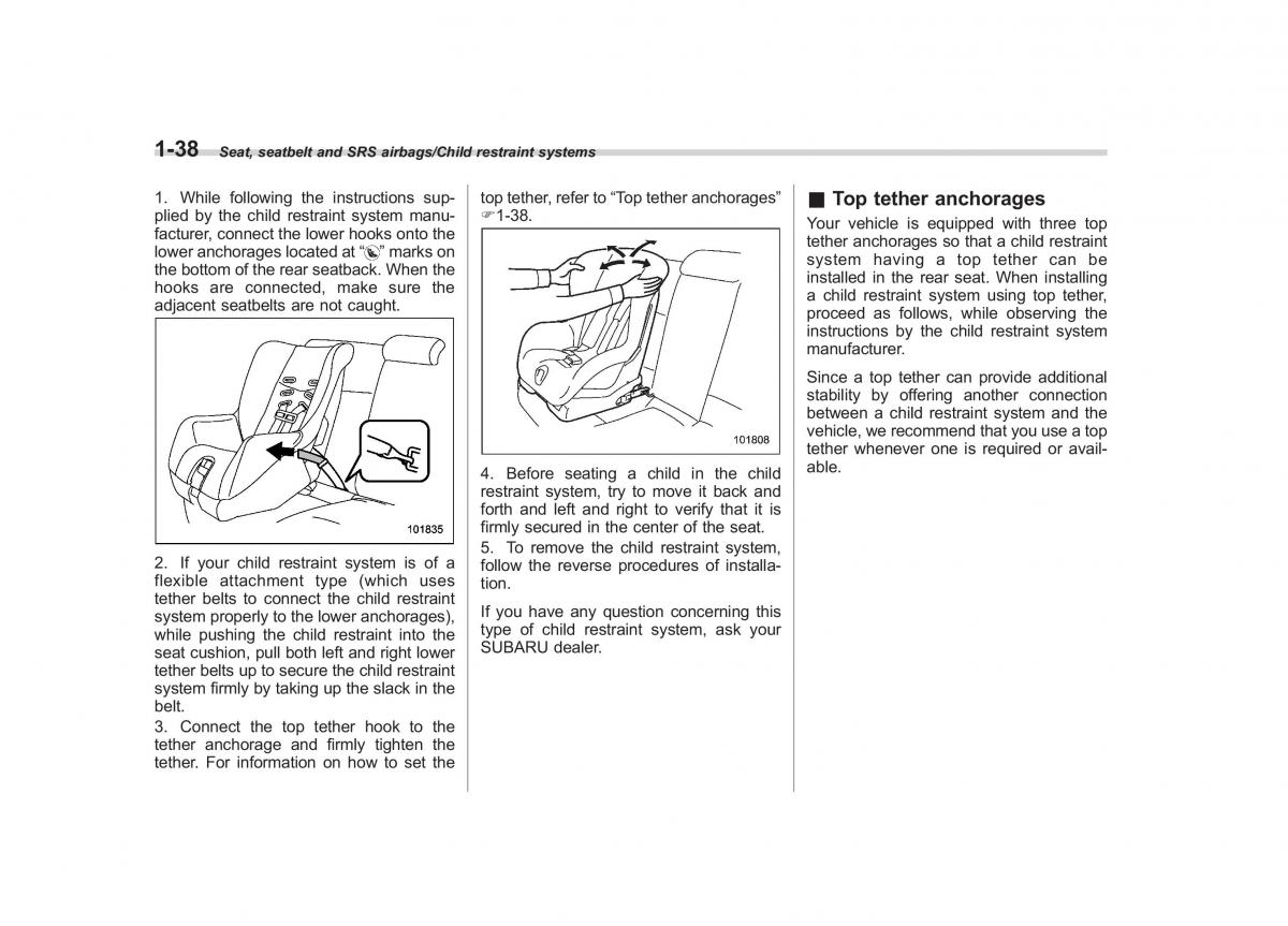 Subaru Outback Legacy V 5 owners manual / page 65