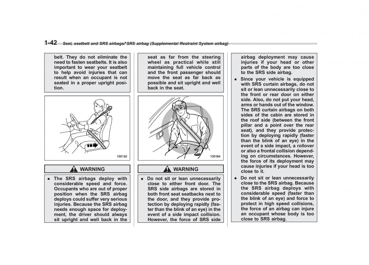 Subaru Outback Legacy V 5 owners manual / page 69