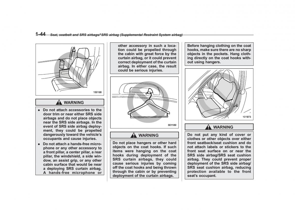 Subaru Outback Legacy V 5 owners manual / page 71