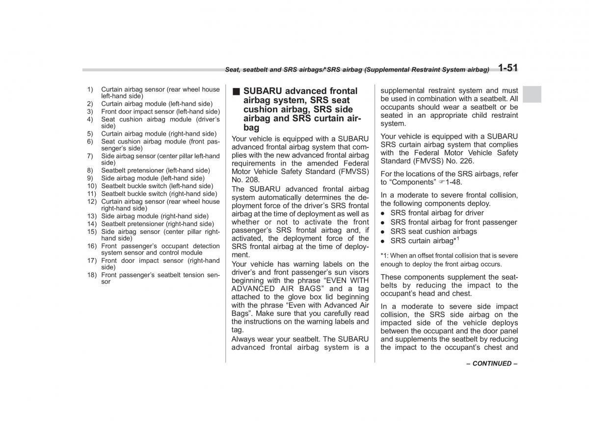 Subaru Outback Legacy V 5 owners manual / page 78