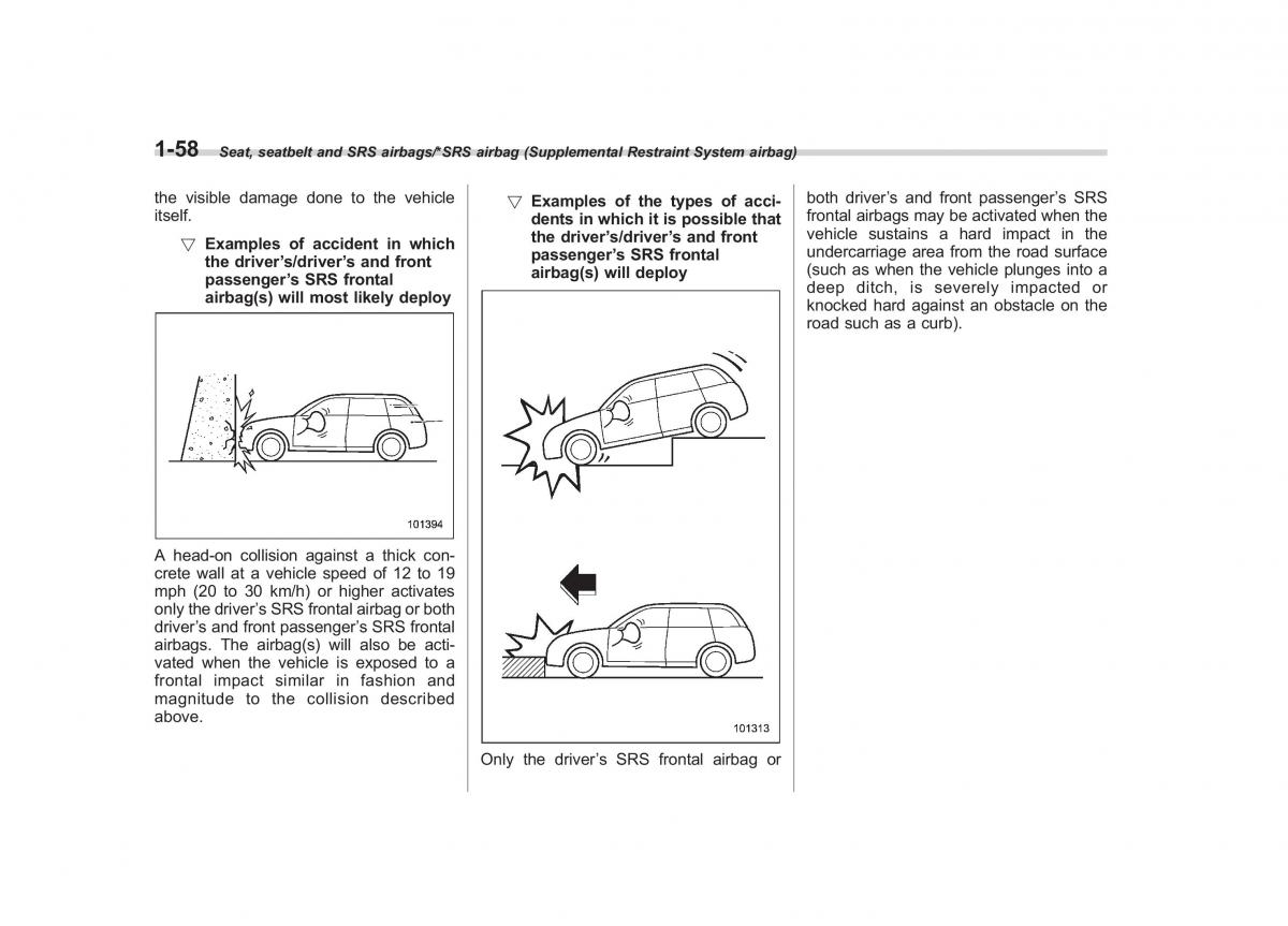 Subaru Outback Legacy V 5 owners manual / page 85