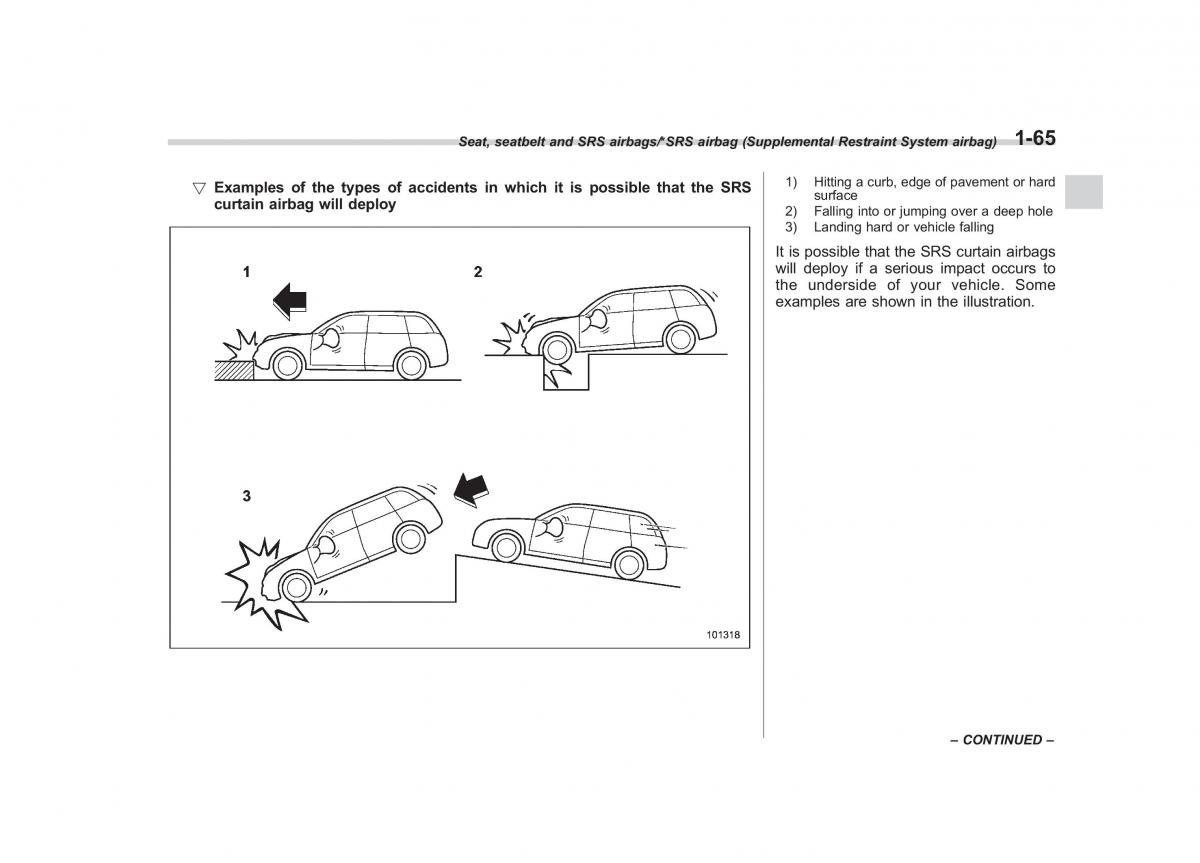 Subaru Outback Legacy V 5 owners manual / page 92