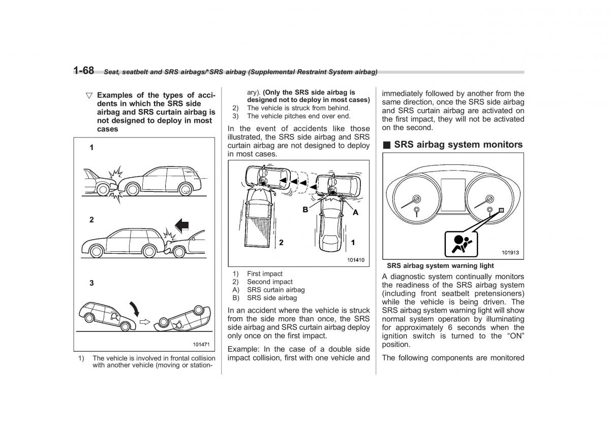 Subaru Outback Legacy V 5 owners manual / page 95