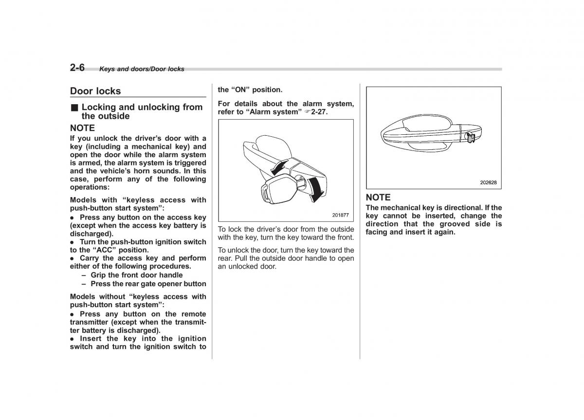 Subaru Outback Legacy V 5 owners manual / page 105