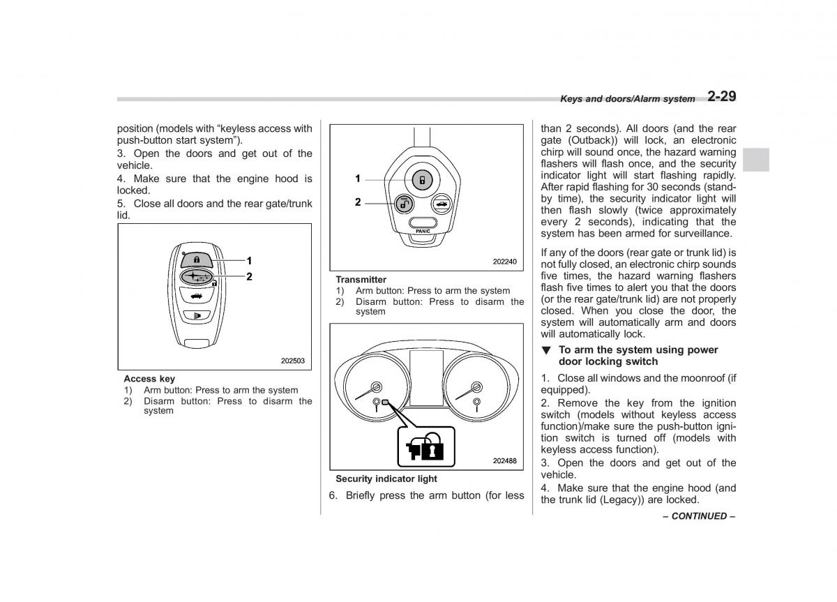 Subaru Outback Legacy V 5 owners manual / page 128