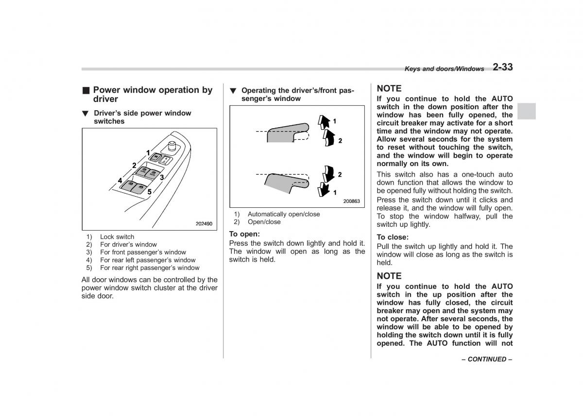 Subaru Outback Legacy V 5 owners manual / page 132