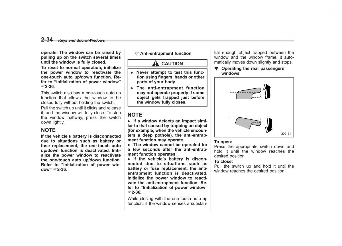 Subaru Outback Legacy V 5 owners manual / page 133