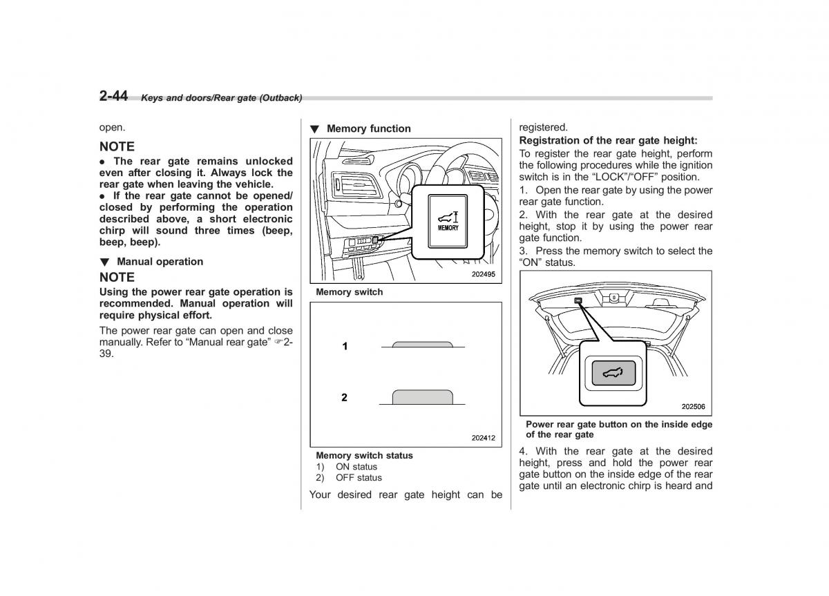 Subaru Outback Legacy V 5 owners manual / page 143