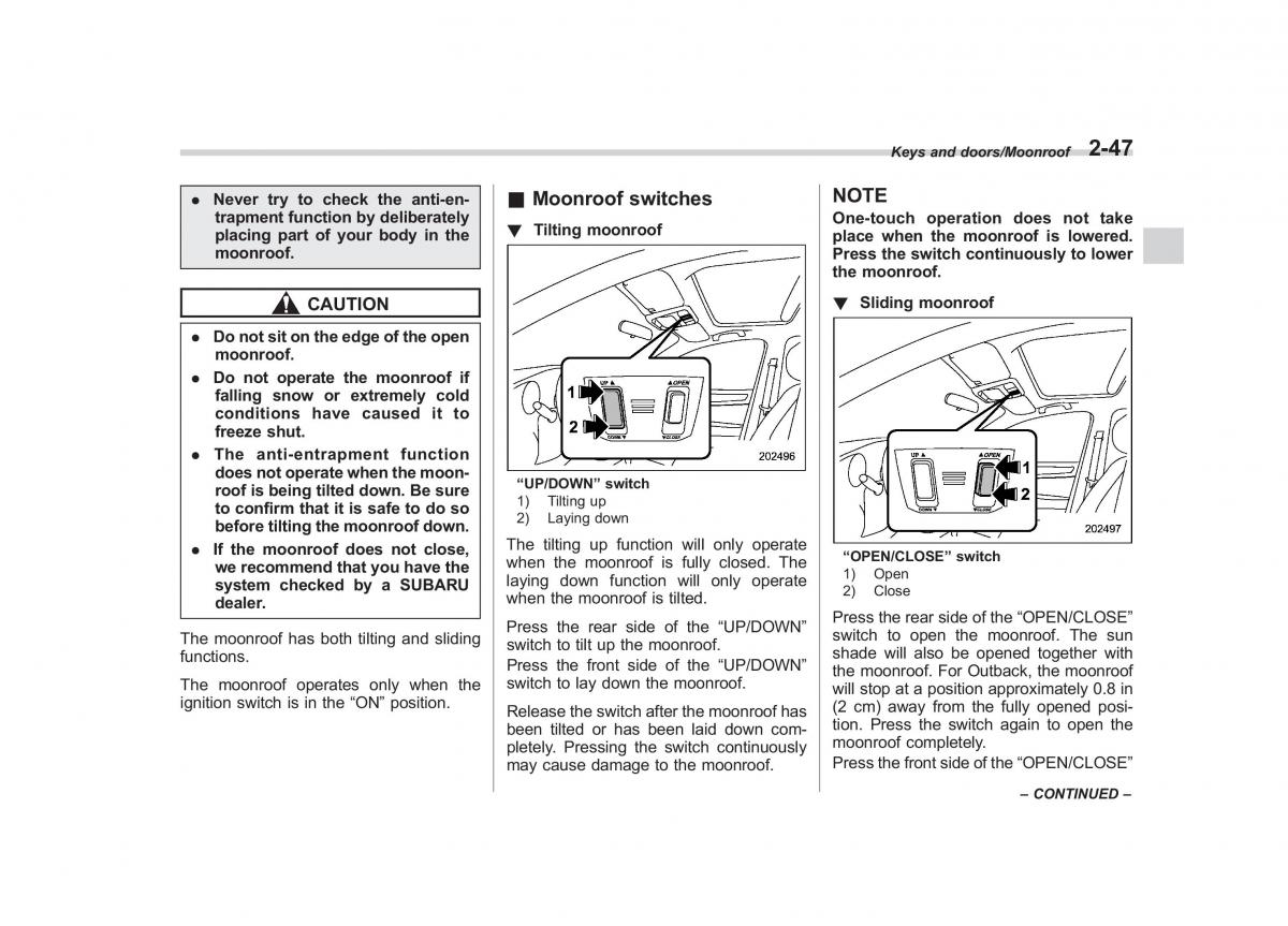 Subaru Outback Legacy V 5 owners manual / page 146