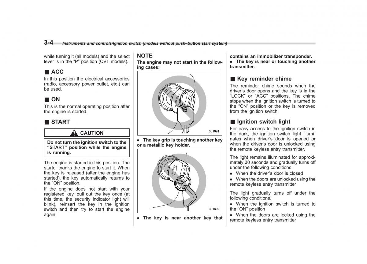 Subaru Outback Legacy V 5 owners manual / page 151