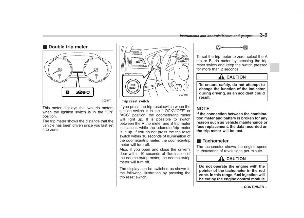 Subaru Outback Legacy V 5 owners manual / page 156