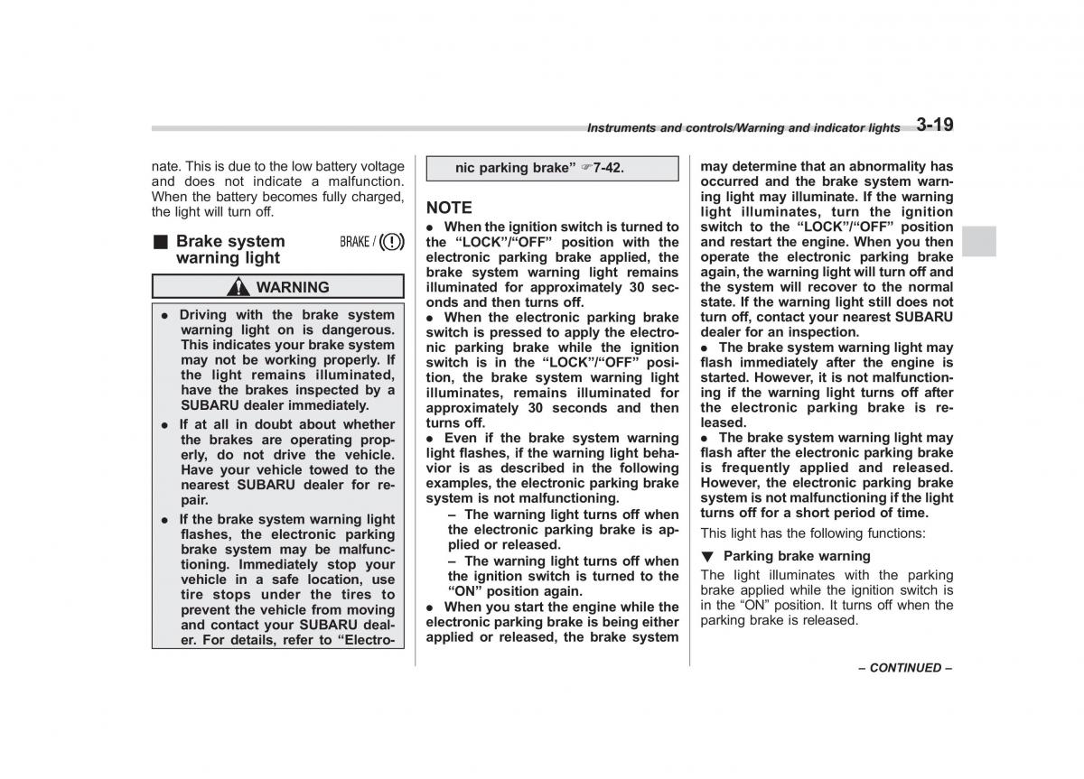 Subaru Outback Legacy V 5 owners manual / page 166