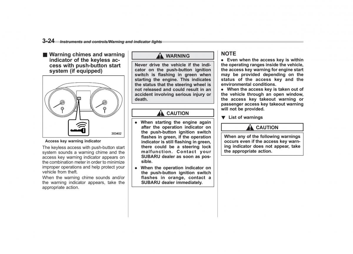 Subaru Outback Legacy V 5 owners manual / page 171