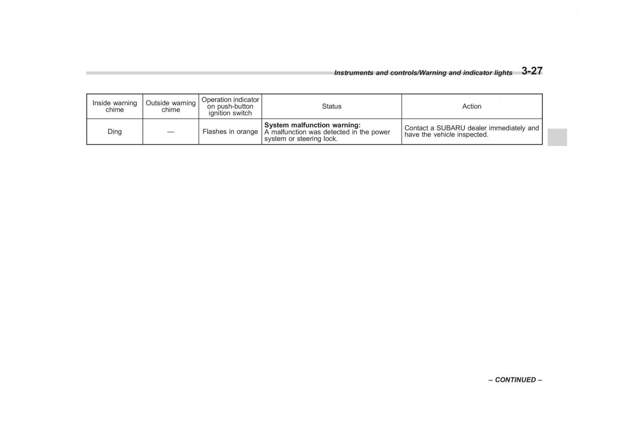 Subaru Outback Legacy V 5 owners manual / page 174