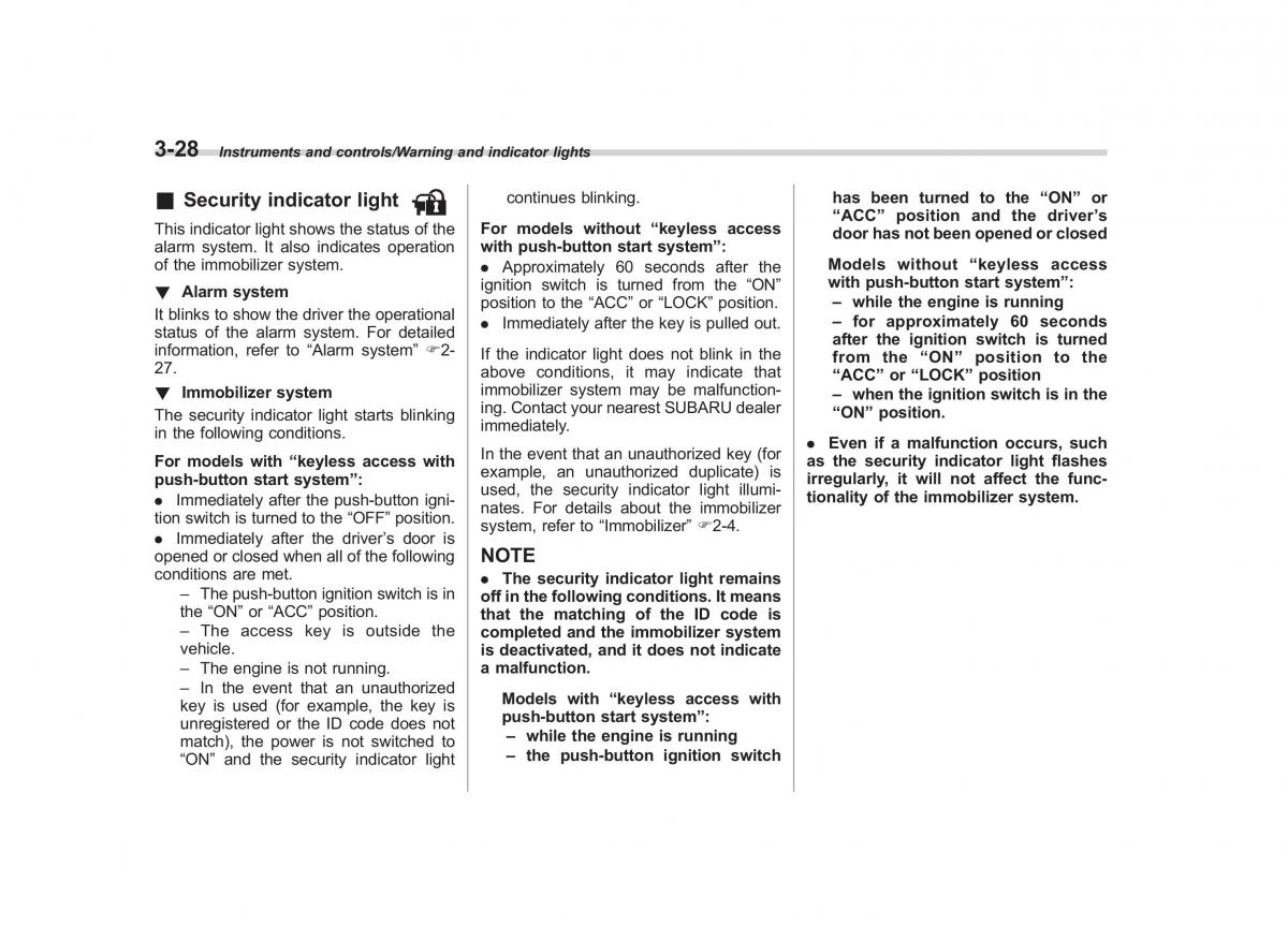 Subaru Outback Legacy V 5 owners manual / page 175