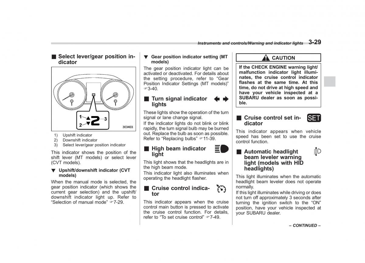 Subaru Outback Legacy V 5 owners manual / page 176