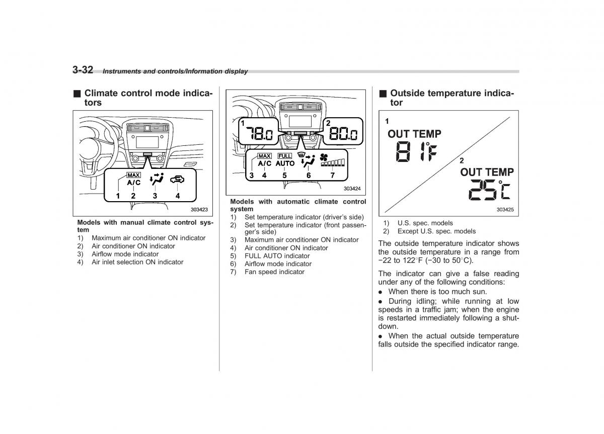 Subaru Outback Legacy V 5 owners manual / page 179