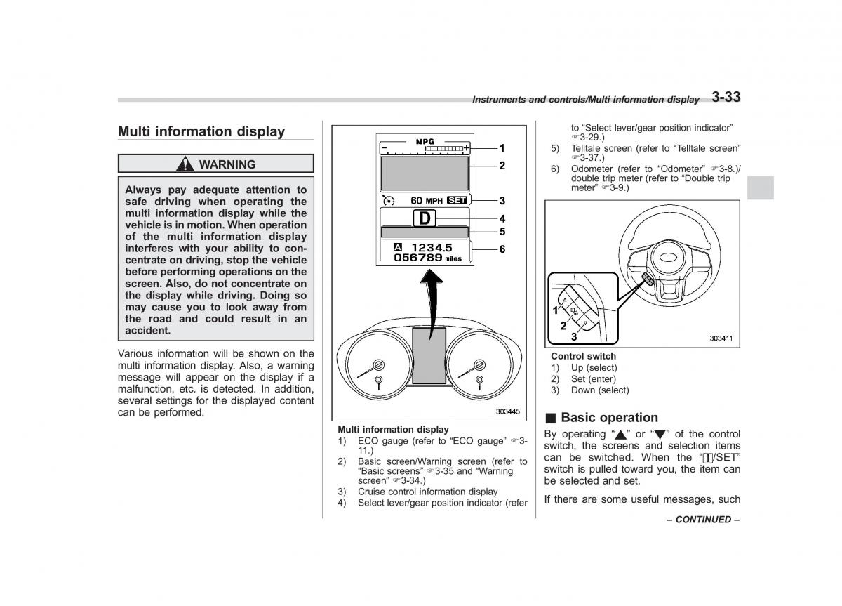 Subaru Outback Legacy V 5 owners manual / page 180