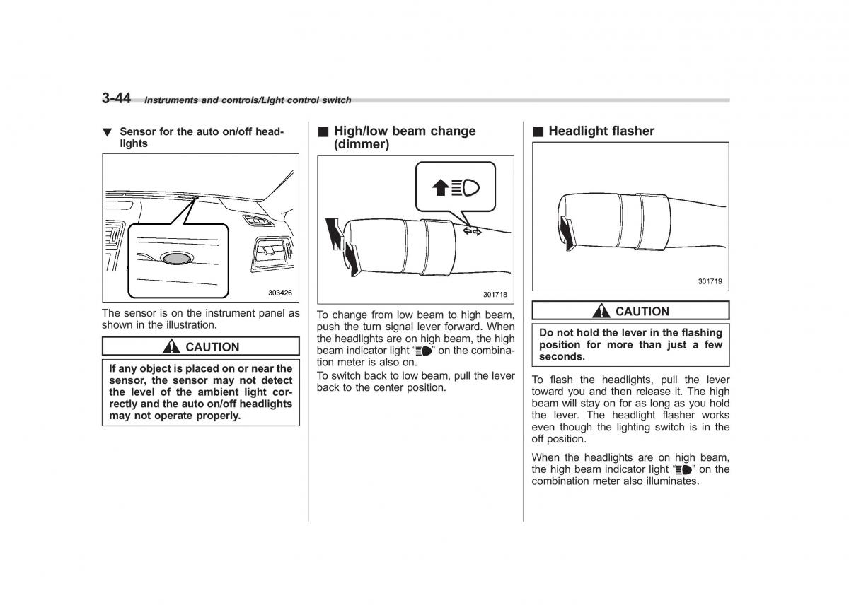 Subaru Outback Legacy V 5 owners manual / page 191