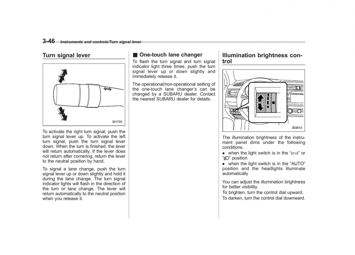 Subaru Outback Legacy V 5 owners manual / page 193