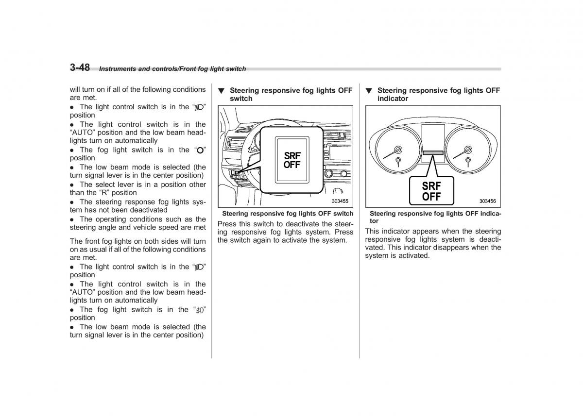 Subaru Outback Legacy V 5 owners manual / page 195