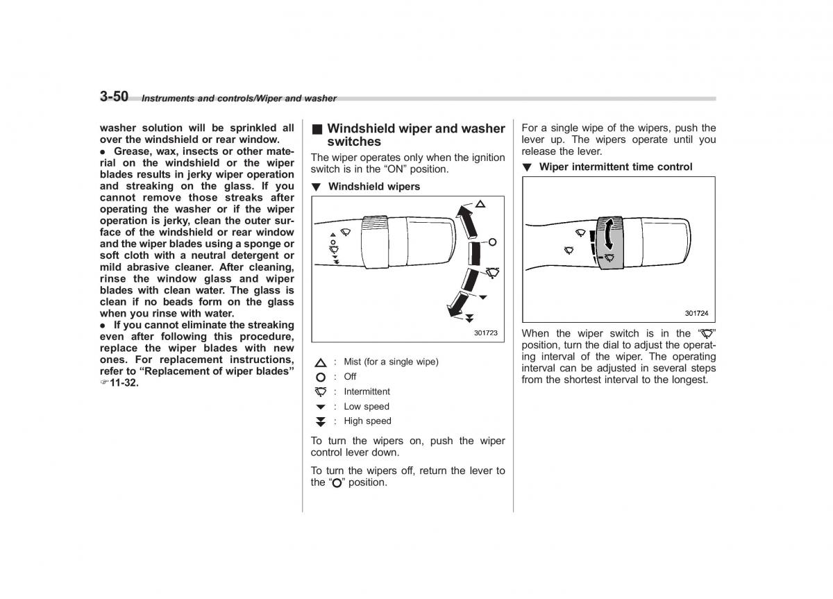 Subaru Outback Legacy V 5 owners manual / page 197