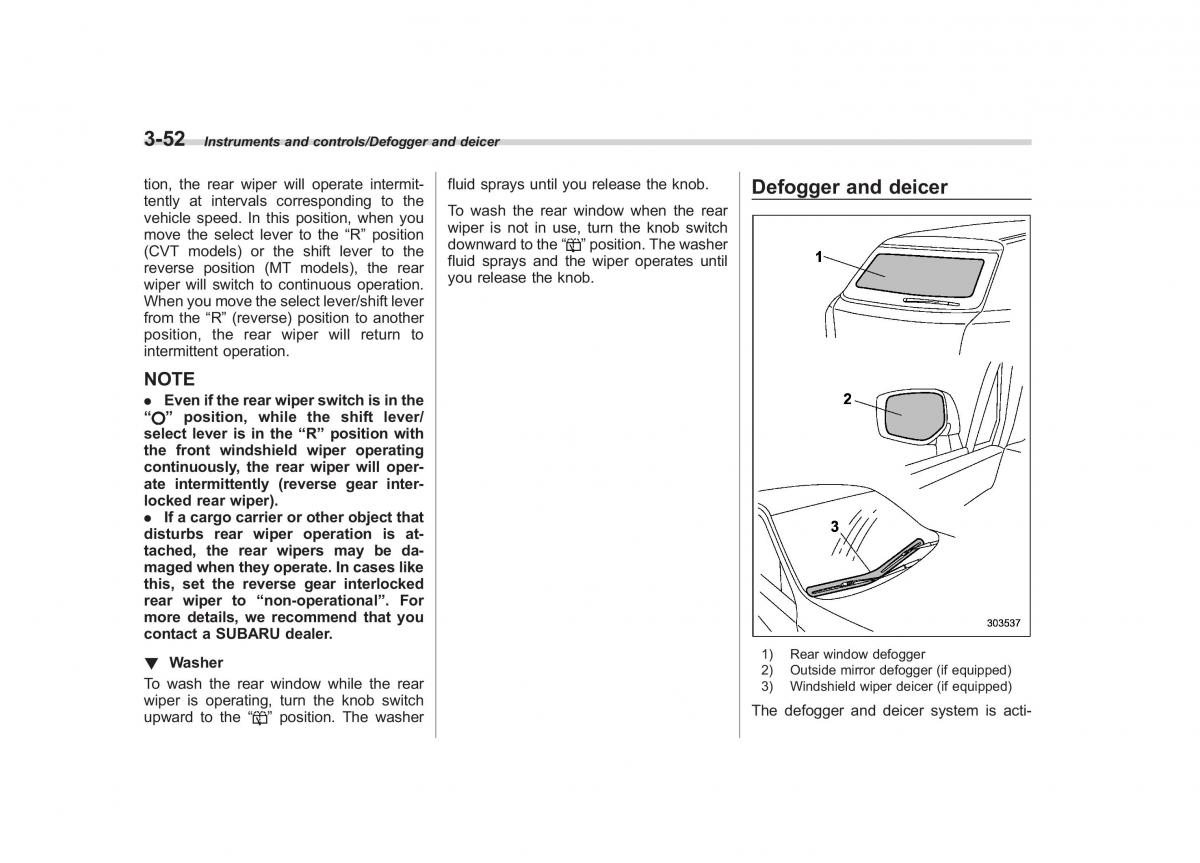 Subaru Outback Legacy V 5 owners manual / page 199