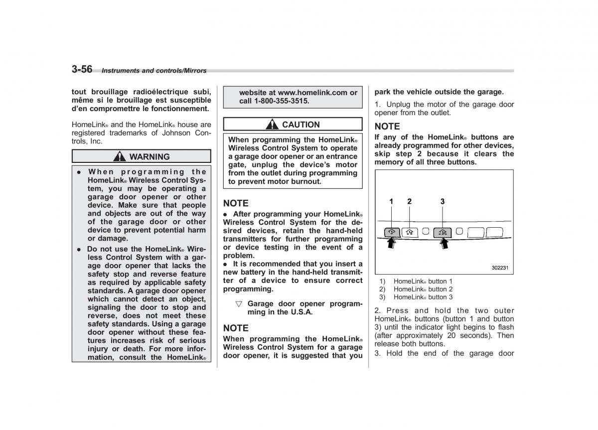 Subaru Outback Legacy V 5 owners manual / page 203