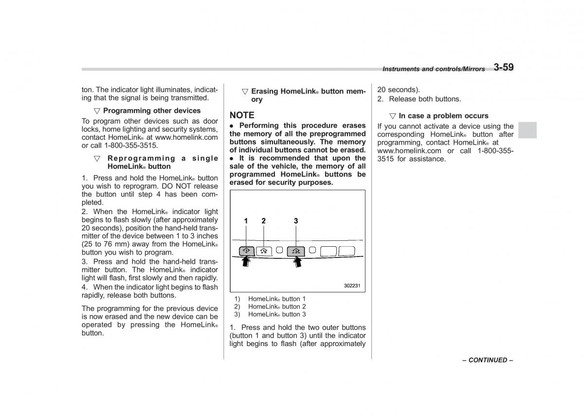 Subaru Outback Legacy V 5 owners manual / page 206