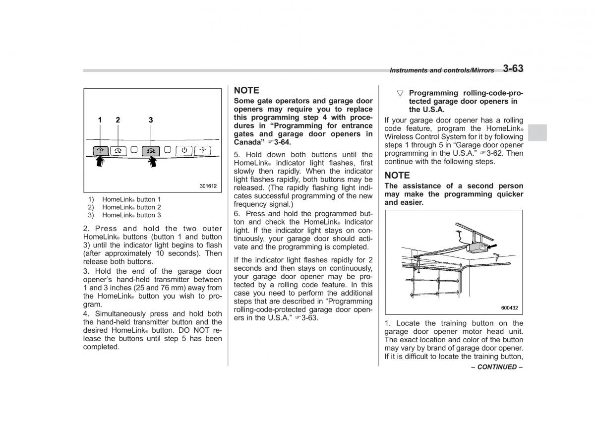 Subaru Outback Legacy V 5 owners manual / page 210