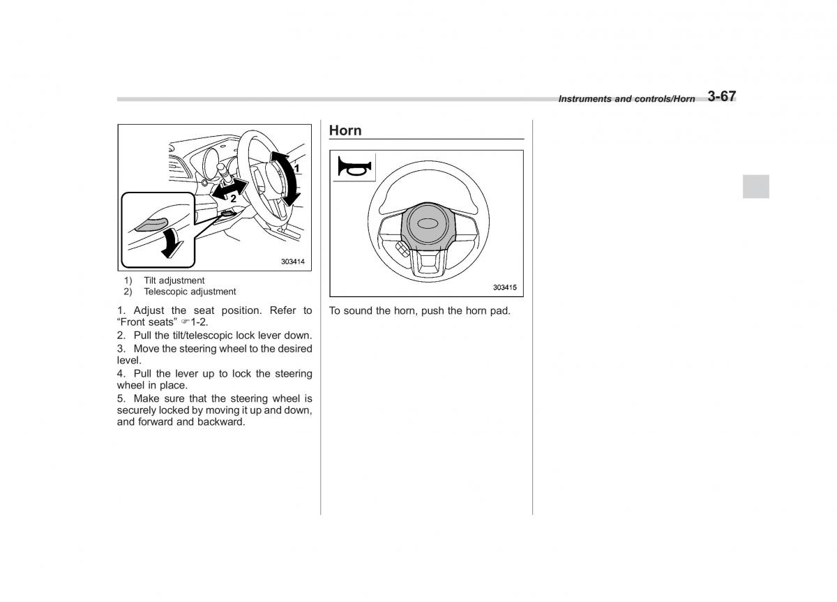 Subaru Outback Legacy V 5 owners manual / page 214