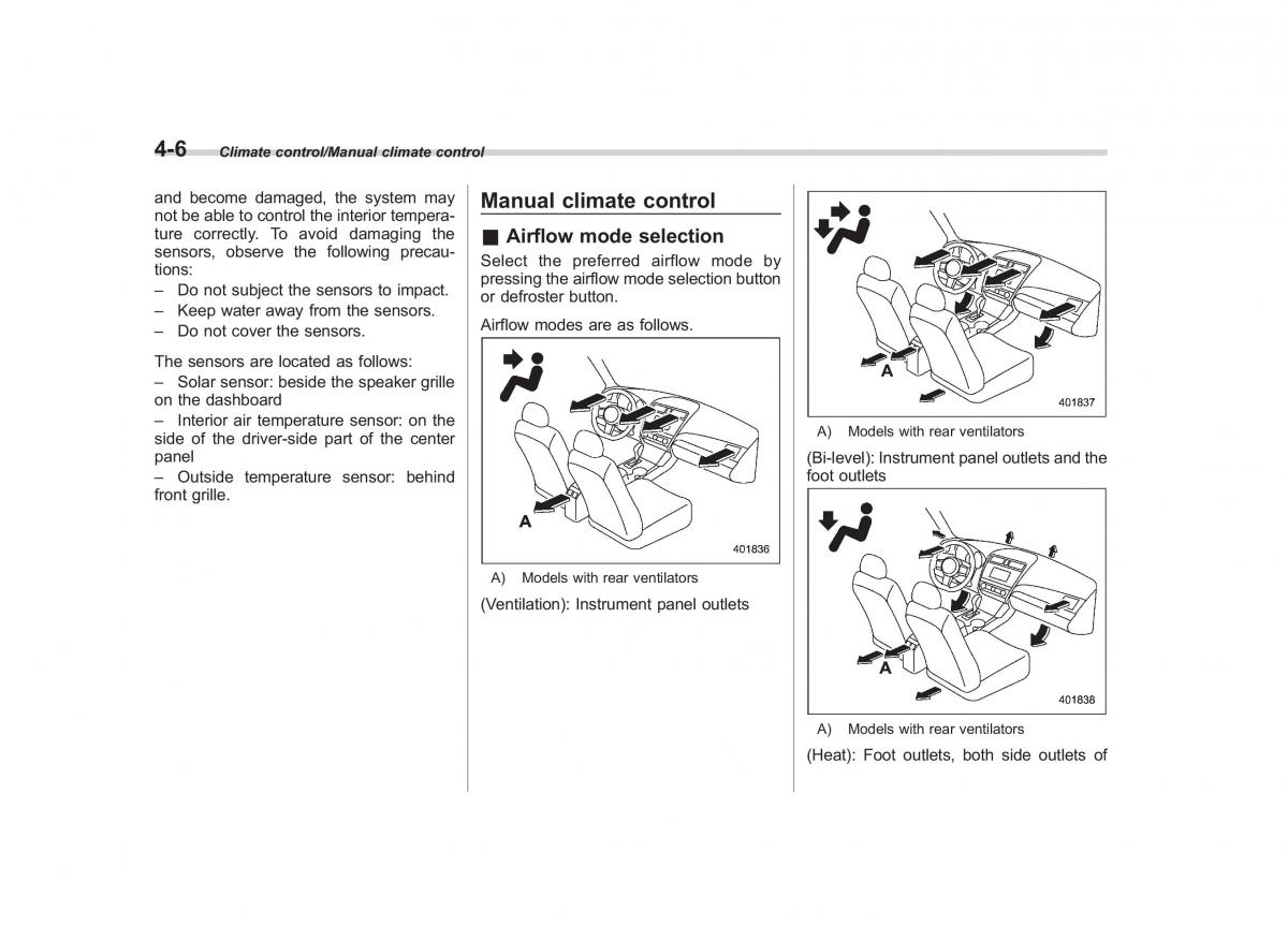 Subaru Outback Legacy V 5 owners manual / page 221