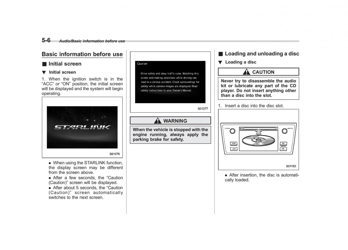 Subaru Outback Legacy V 5 owners manual / page 233