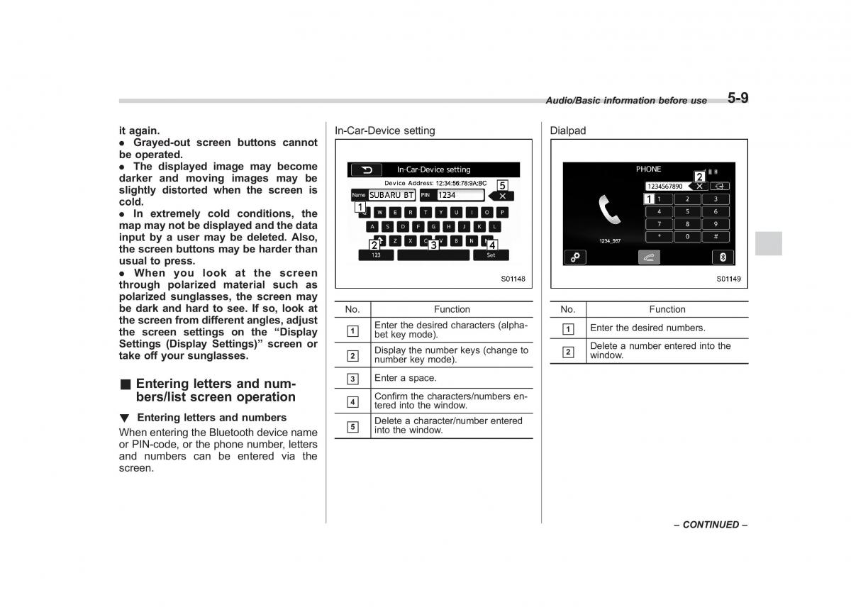 Subaru Outback Legacy V 5 owners manual / page 236