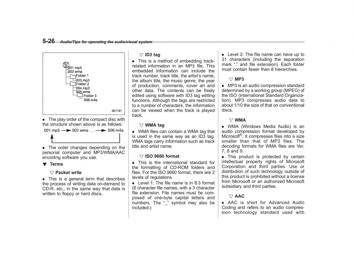 Subaru Outback Legacy V 5 owners manual / page 253