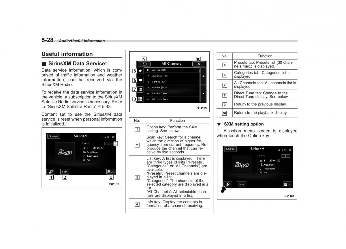 Subaru Outback Legacy V 5 owners manual / page 255