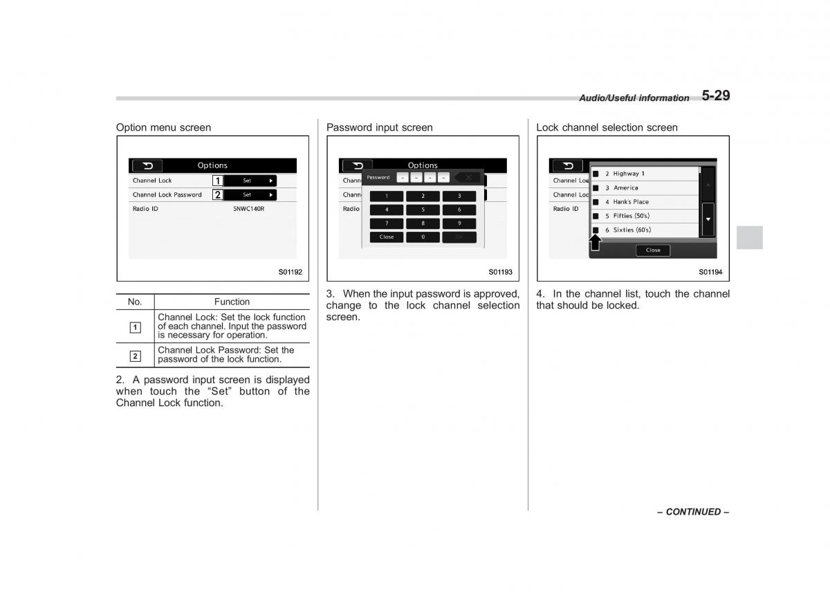 Subaru Outback Legacy V 5 owners manual / page 256