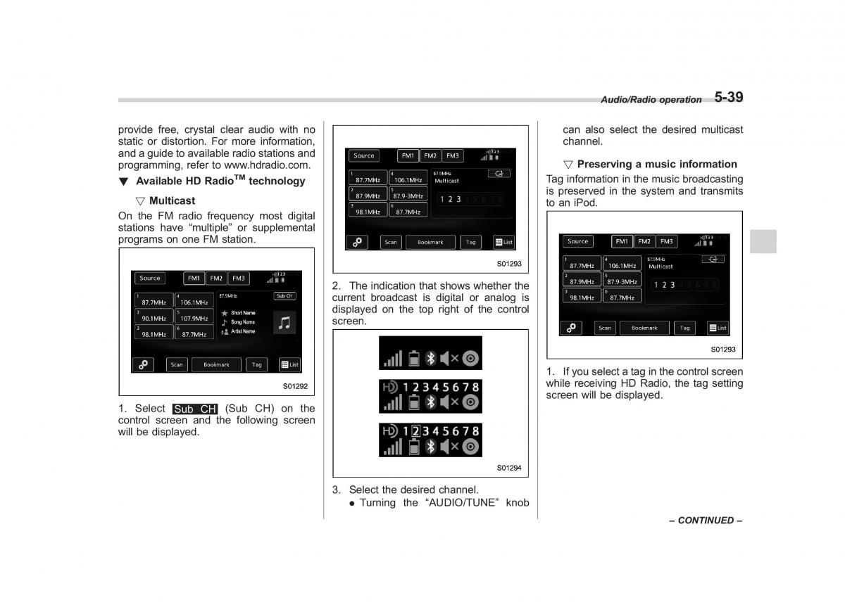 Subaru Outback Legacy V 5 owners manual / page 266