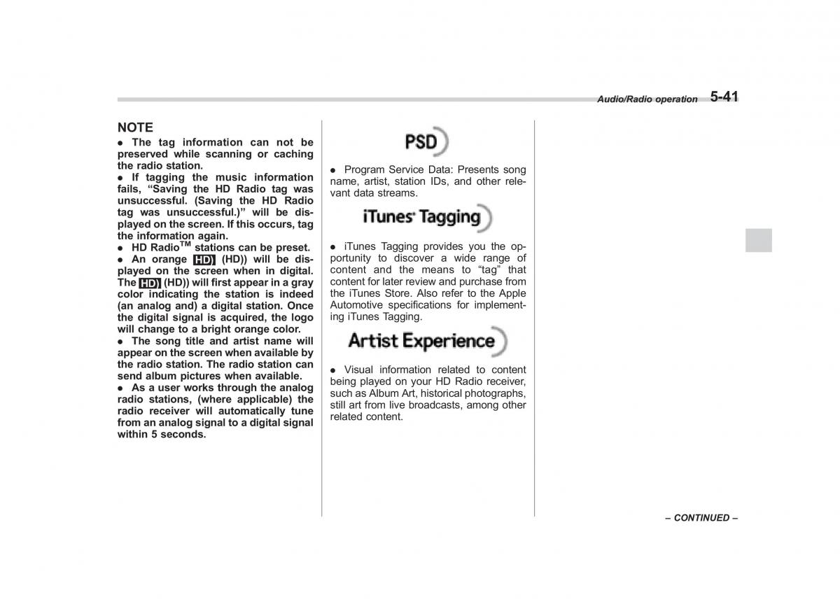 Subaru Outback Legacy V 5 owners manual / page 268